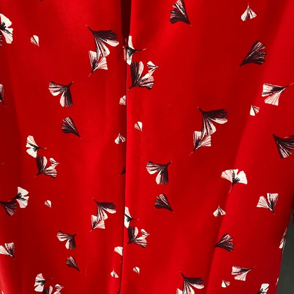 Banana Republic Straight Patterned Red Dress - Picture 3 of 5